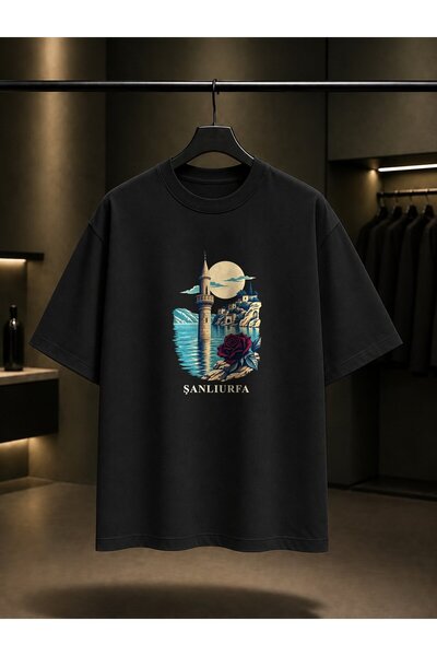 fame-stoned Şanlıurfa Halfeti Printed Unisex 100% Cotton T-Shirt