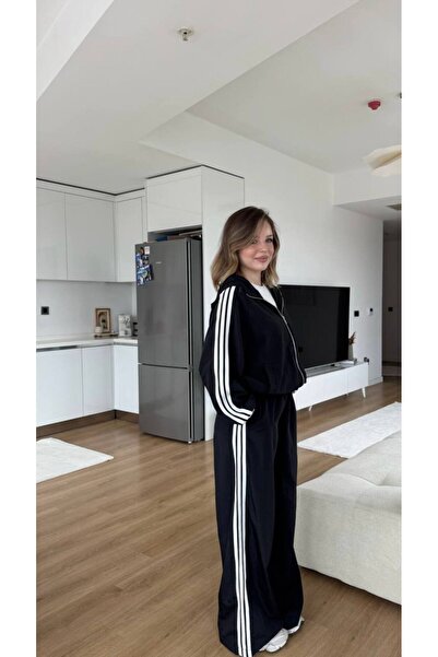 LİNDALİNA TEKSTİL Σετ Φόρμας με Λεπτομέρεια Ρίγες Oversize