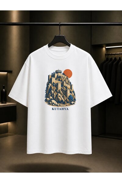 fame-stoned Kutahya Castle Printed Unisex 100% Cotton T-Shirt