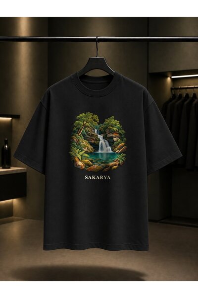 fame-stoned Sakarya Maden Deresi Printed Unisex 100% Cotton T-Shirt