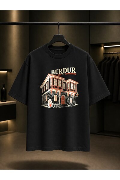 fame-stoned Burdur Stone Room Printed Unisex 100% Cotton T-Shirt