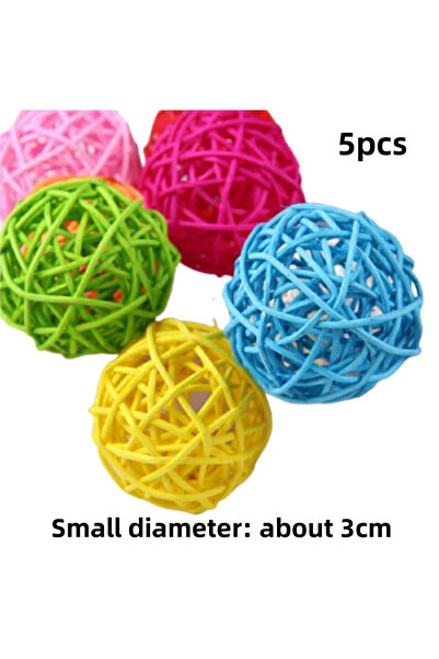 Choice Random Pet Bird Chewing Bird Rattan Ball Toy For Parrot Budgie Parakee...