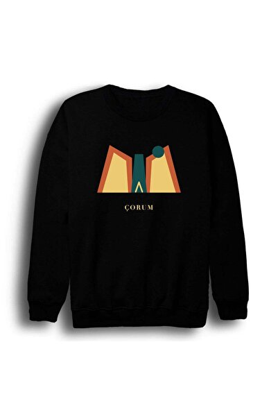 fame-stoned Çorum İncesu Canyon Printed Unisex 100% Cotton Sweatshirt