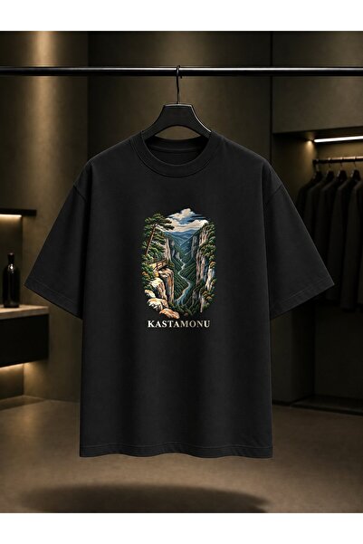 fame-stoned Kastamonu Valla Canyon Printed Unisex 100% Cotton T-Shirt