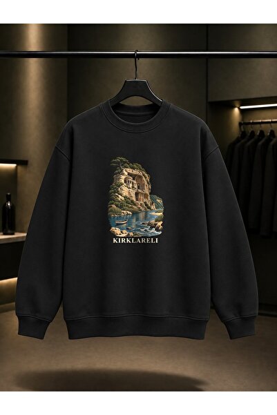 fame-stoned Kırklareli Kıyıköy Aya Nikola Printed Unisex 100% Cotton Sweatshirt