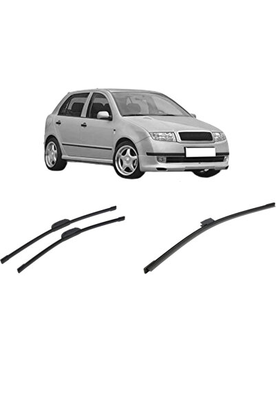 Bosch Set of 3 wipers SKODA FABIA I (6Y2) 1999-2008, for windshield and rear ...
