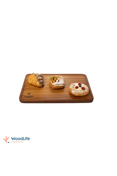WOODLIFE صينية خشبية مستطيلة 40x30 سم