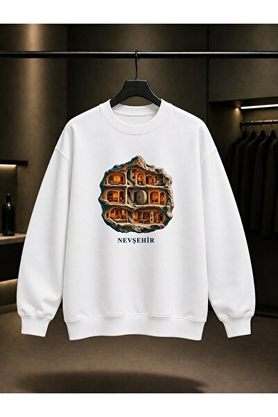 fame-stoned Nevşehir Derinkuyu Printed Unisex 100% Cotton Sweatshirt