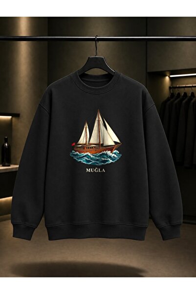 fame-stoned Muğla Bodrum Guleti Printed Unisex 100% Cotton Sweatshirt