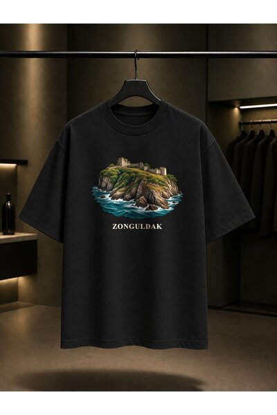 fame-stoned Zonguldak Filyos Castle Printed Unisex 100% Cotton T-Shirt