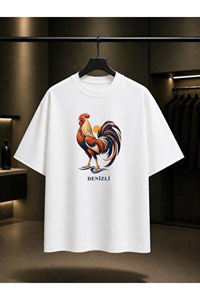 fame-stoned Denizli Horozu Printed Unisex 100% Cotton T-Shirt