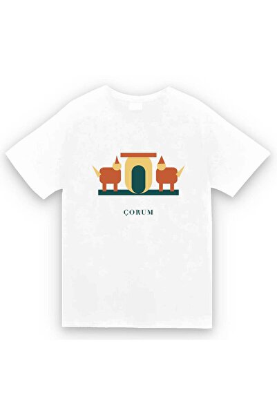 fame-stoned Çorum Alacahöyük Sphinx Door Printed Unisex 100% Cotton T-Shirt