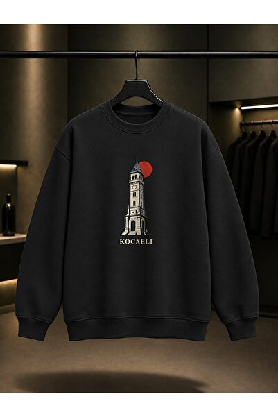 fame-stoned Kocaeli Izmit Clock Tower Printed Unisex 100% Cotton Sweatshirt