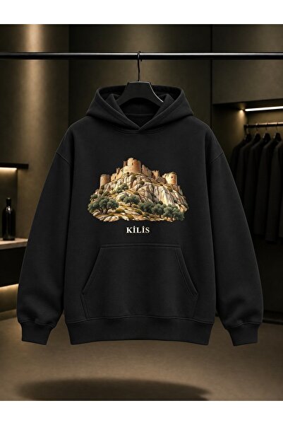 fame-stoned Kilis Ravanda Printed Unisex 100% Cotton Hooded Sweatshirt