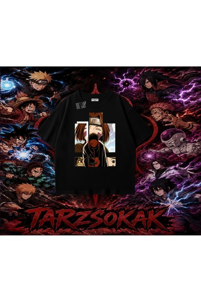 Tarzsokak تي شيرت أوبيتو أوتشيها ناروتو أنمي كاركتر أوفر سايز للجنسين باللون ...
