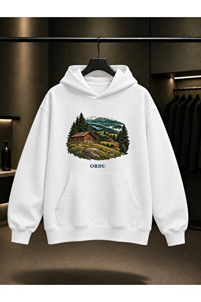 fame-stoned Army Camp Yaylas Printed Unisex 100% Cotton Hooded Sweatshirt