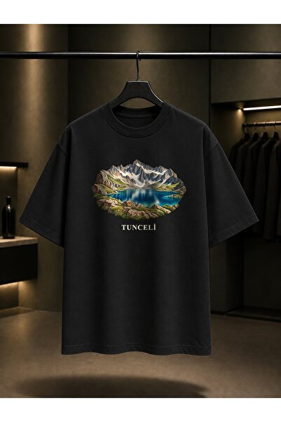 fame-stoned Tunceli Buyer Baba Gölü Printed Unisex 100% Cotton T-Shirt