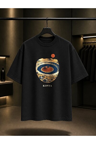 fame-stoned Μπλουζάκι με στάμπα Konya Meke Crater Lake, Unisex, 100% βαμβάκι