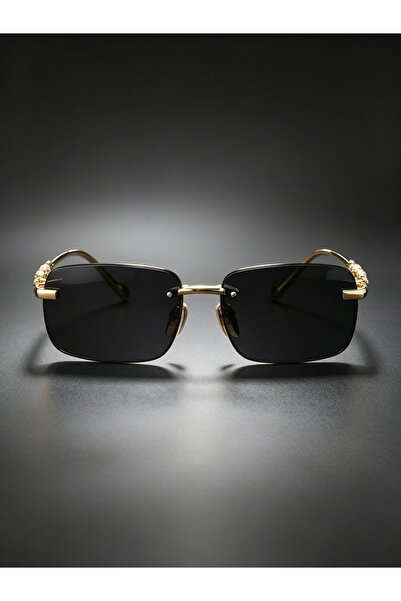 Take Two By Styli Geometric Grey Rimless Sunglasses