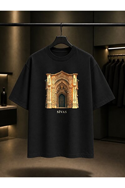 fame-stoned Sivas Divriği Taçkapı Printed Unisex 100% Cotton T-Shirt