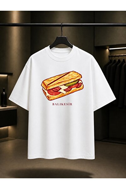 fame-stoned Balıkesir Ayvalık Toast Printed Unisex 100% Cotton T-Shirt