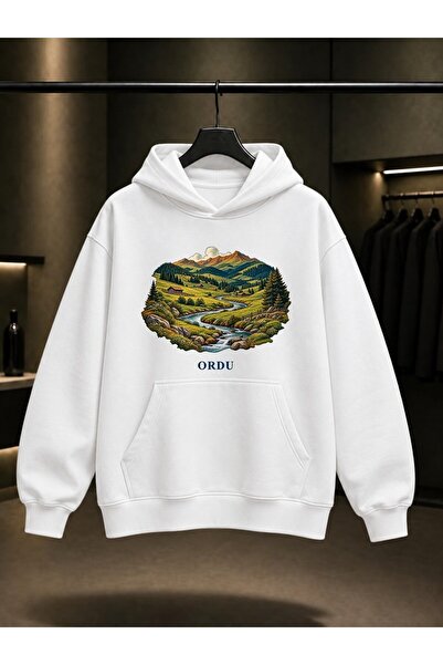 fame-stoned Army Thursday Mountain Printed Unisex 100% Cotton Hooded Sweatshirt
