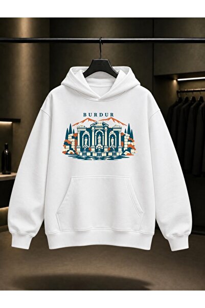 fame-stoned Burdur Sagalassos Printed Unisex 100% Cotton Hooded Sweatshirt