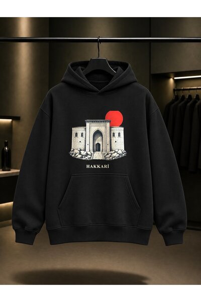 fame-stoned Hakkari Meydan Medresesi Printed Unisex 100% Cotton Hooded Sweats...