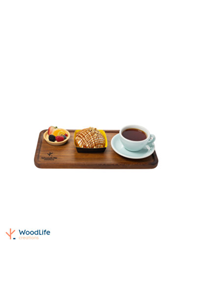 WOODLIFE صينية خشبية مستطيلة 40x18 سم