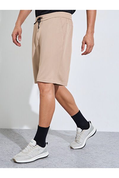 Styli Men Khaki Training Shorts with Side Pocket