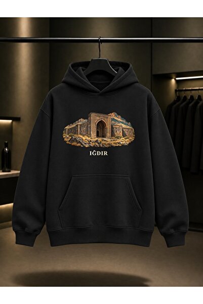 fame-stoned Iğdır Harmandöven Printed Unisex 100% Cotton Hooded Sweatshirt