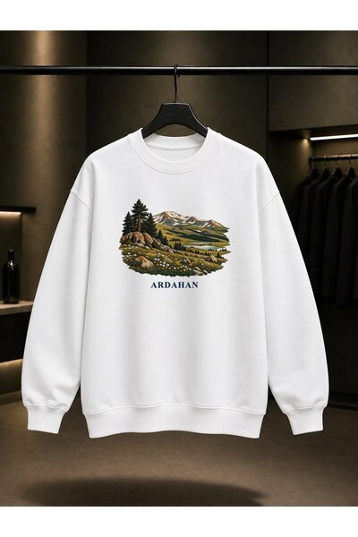 fame-stoned Ardahan Yalnızçam Printed Unisex 100% Cotton Sweatshirt