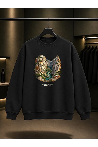 fame-stoned Yozgat Kazankaya Canyon Printed Unisex 100% Cotton Sweatshirt