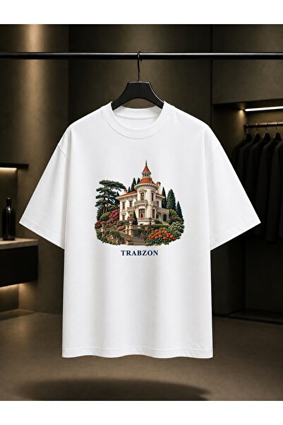 fame-stoned Trabzon Atatürk Köşkü Printed Unisex 100% Cotton T-Shirt