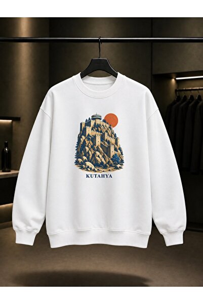 fame-stoned Kutahya Castle Printed Unisex 100% Cotton Sweatshirt