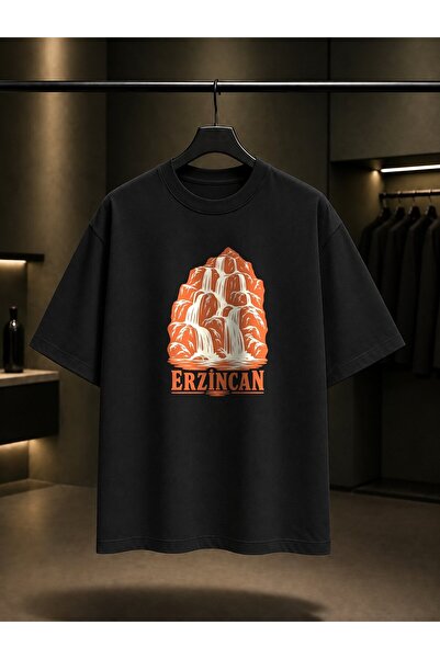 fame-stoned Erzincan Girlevik Waterfall Printed Unisex 100% Cotton T-Shirt