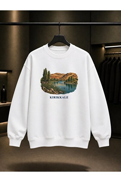 fame-stoned Kırıkkale Kızılırmak Printed Unisex 100% Cotton Sweatshirt