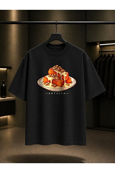 fame-stoned Antalya Pumpkin Dessert Printed Unisex 100% Cotton T-Shirt