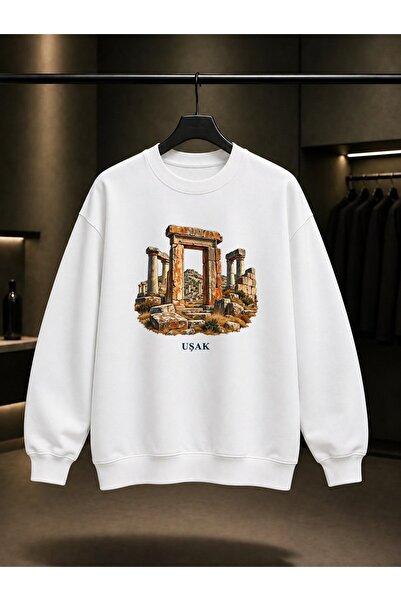 fame-stoned Uşak Blaundos Printed Unisex 100% Cotton Sweatshirt