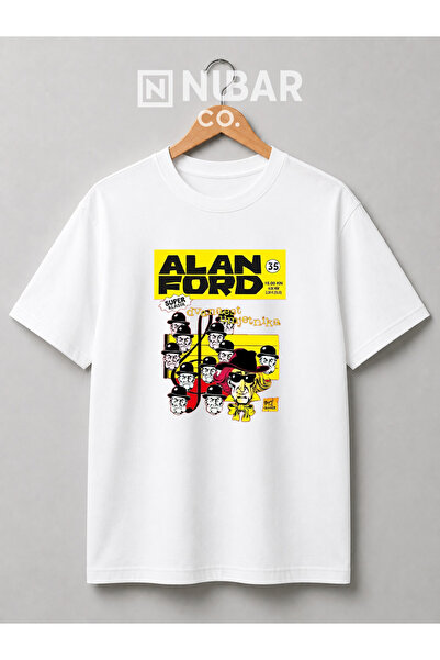 NUBAR CO. Tricou Alan Ford Vintage Comic unisex din bumbac premium cu design ...
