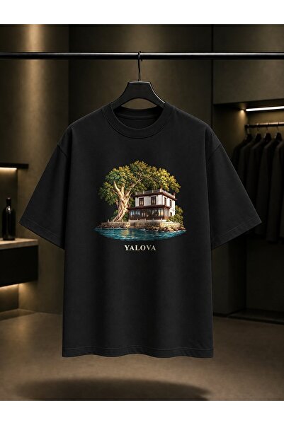 fame-stoned Yalova Walking Pavilion Printed Unisex 100% Cotton T-Shirt