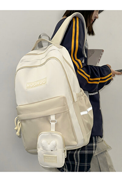 Take Two By Styli OffWhite Plain Backpack