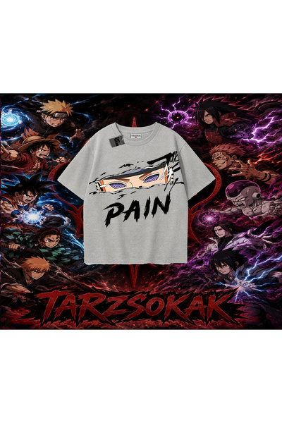 Tarzsokak تي شيرت Pain nagato Naruto Anime Character كبير الحجم للجنسين باللو...