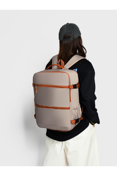 Take Two By Styli Grey Travel Backpack with Laptop Compartment