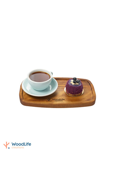 WOODLIFE صينية خشبية شبه بيضاوية 34x21 سم