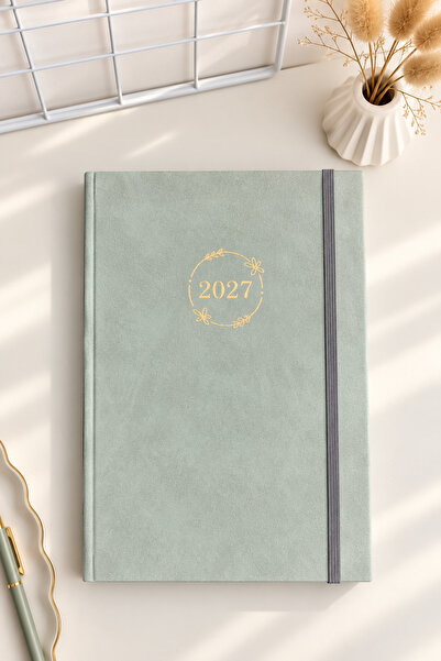 Lizy 2027 مفكرة يومية ذات غلاف صلب مزخرف |   مرنة، 17x24 سم |   168 ورقة