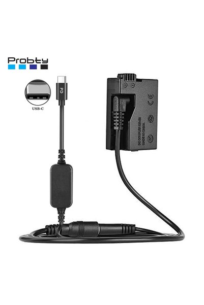 PROBTY محول طاقة USB-C إلى ACK-E8 مع بطارية وهمية DR-E8 LP-E8 لكاميرات كانون ...