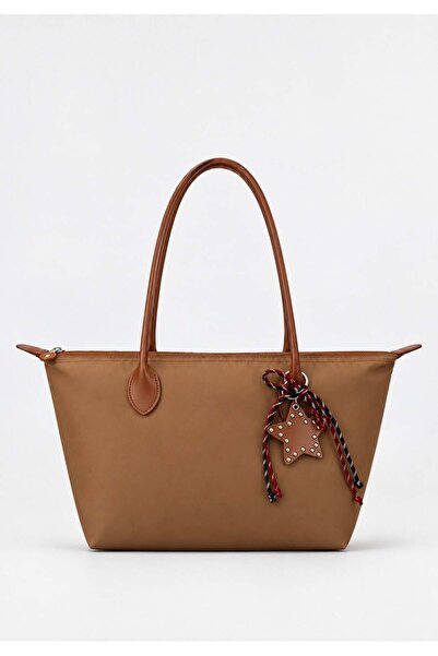 Madamra Taba Women's Decorated Zippered Shopper Shoulder Bag