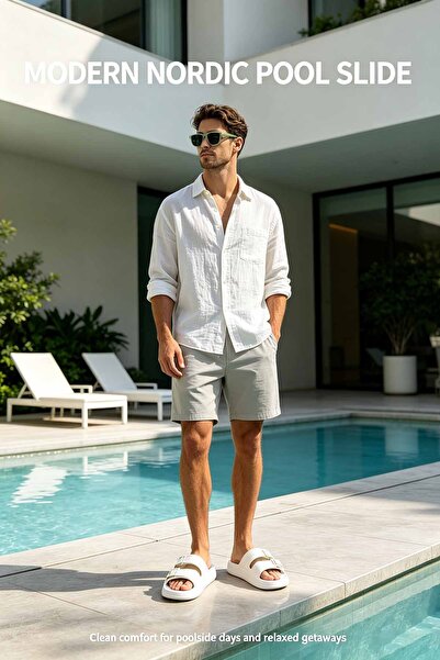 VivoGlobal Shop Casual Outdoor Slides - Water-Resistant & Easy Clean for Vaca...