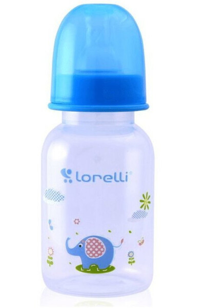 LORELLİ Πλαστικό Μπουκάλι 125ml +0 μηνών Απλό Μπλε Ελέφαντας 1020012
